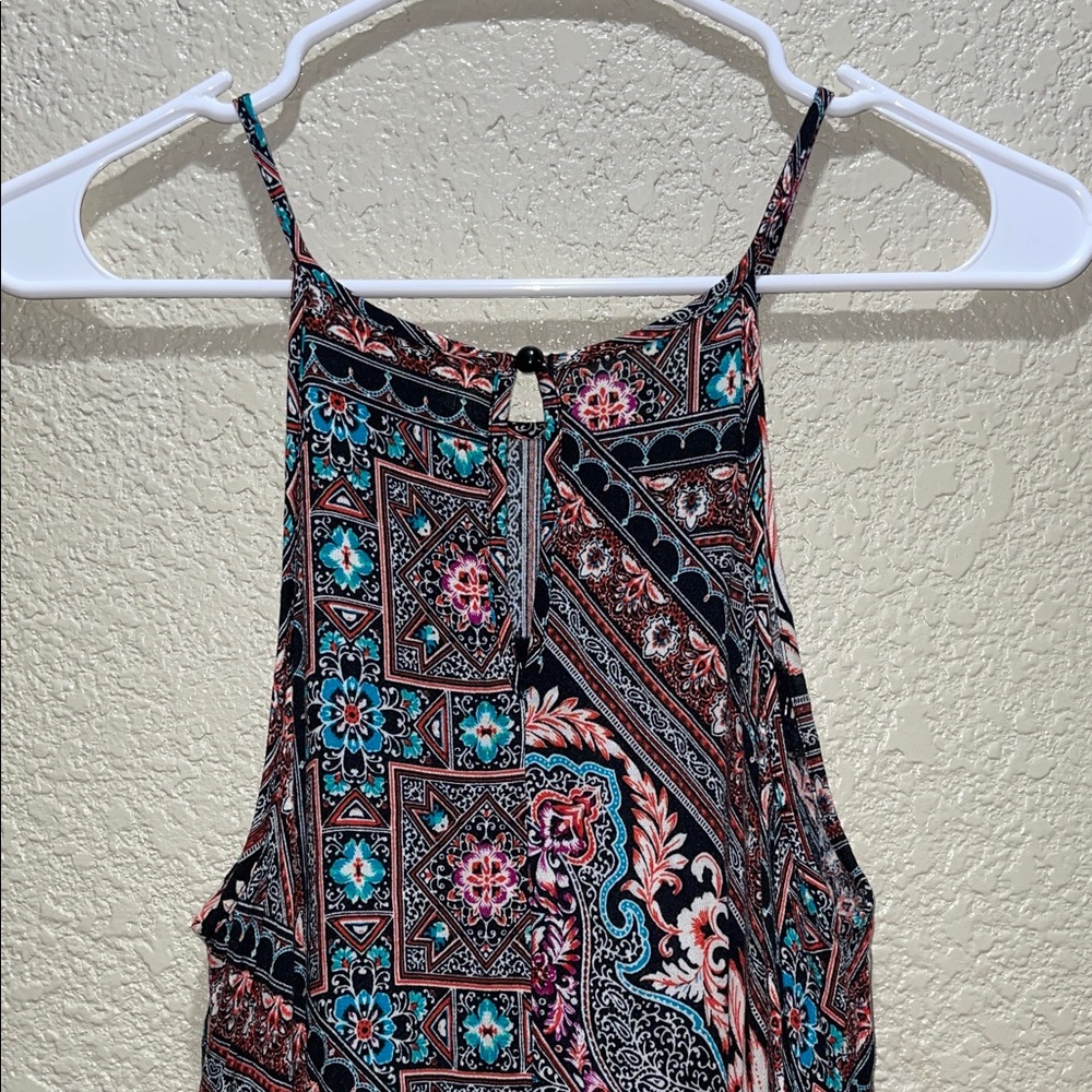 Xhilaration Asymmetrical Dress in Teal and Pink Paisley - Picture 6 of 7